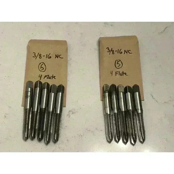3/8 - 16 NC tap 4 Flute Various Manufacturers Lot of 10 - Picture 1 of 1